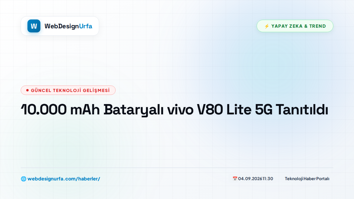 10.000 mAh Bataryalı vivo V80 Lite 5G Tanıtıldı