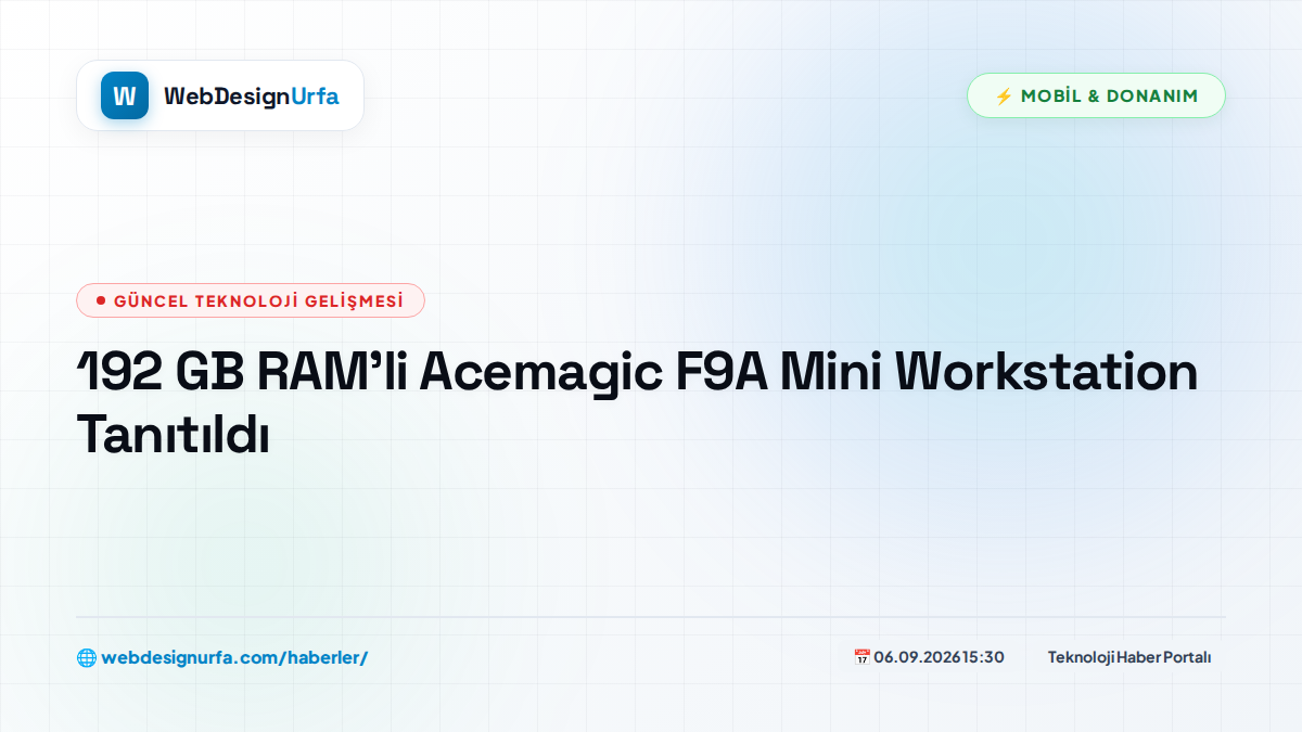 192 GB RAM’li Acemagic F9A Mini Workstation Tanıtıldı