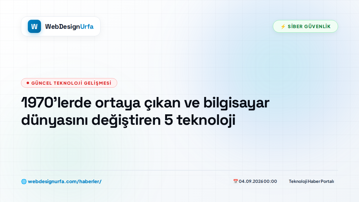 1970'lerde ortaya çıkan ve bilgisayar dünyasını değiştiren 5 teknoloji