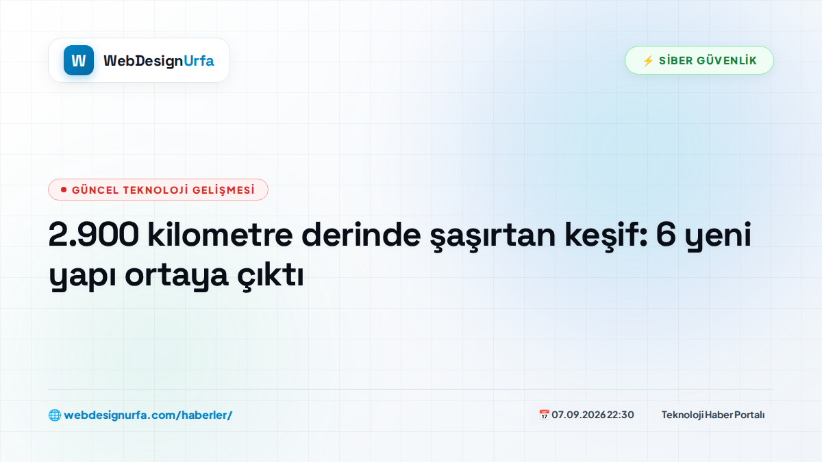 2.900 kilometre derinde şaşırtan keşif: 6 yeni yapı ortaya çıktı