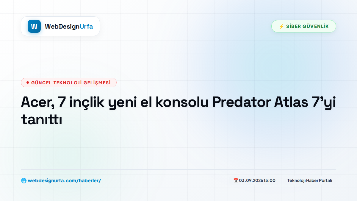 Acer, 7 inçlik yeni el konsolu Predator Atlas 7'yi tanıttı