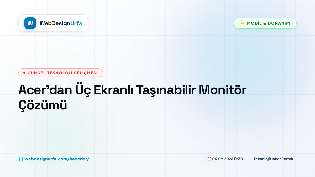 Acer’dan Üç Ekranlı Taşınabilir Monitör Çözümü