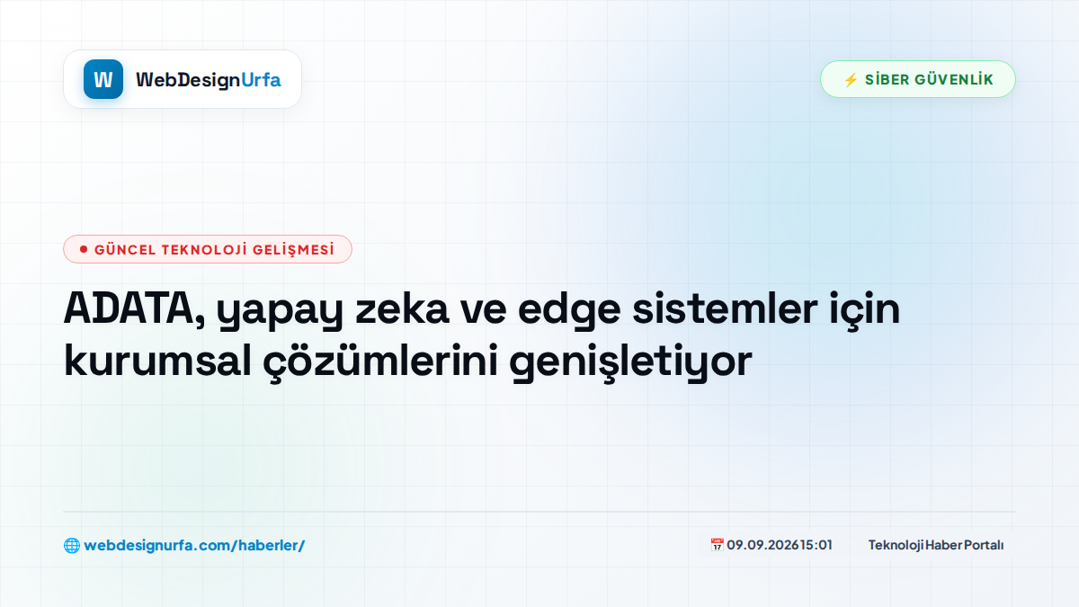 ADATA, yapay zeka ve edge sistemler için kurumsal çözümlerini genişletiyor