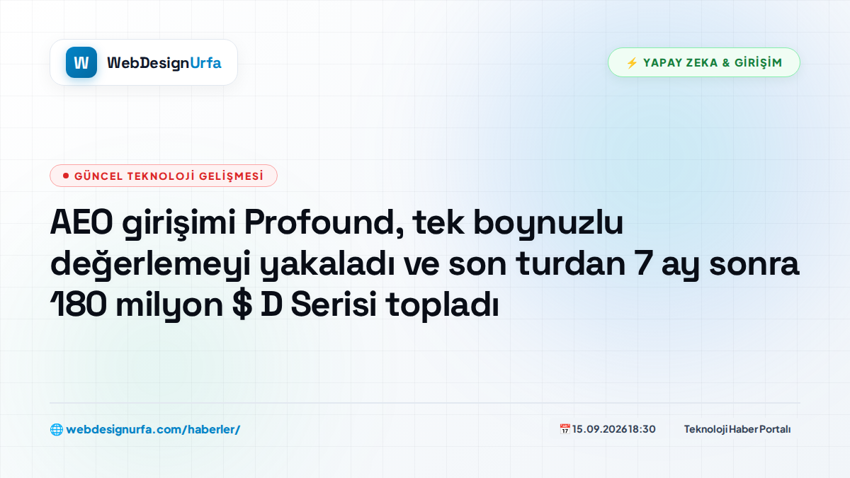 AEO girişimi Profound, tek boynuzlu değerlemeyi yakaladı ve son turdan 7 ay sonra 180 milyon $ D Serisi topladı