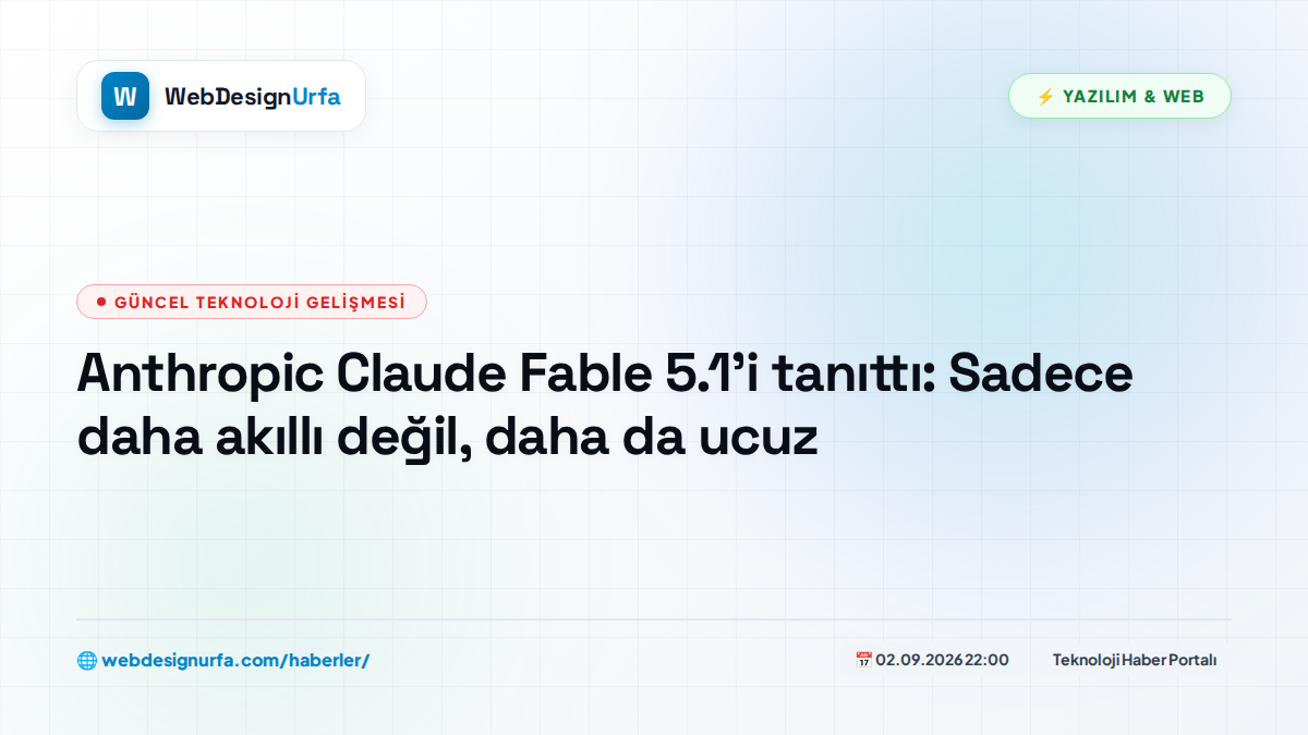 Anthropic Claude Fable 5.1’i tanıttı: Sadece daha akıllı değil, daha da ucuz
