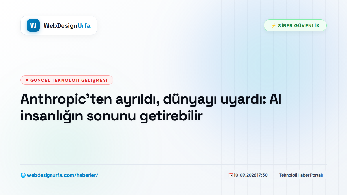 Anthropic’ten ayrıldı, dünyayı uyardı: AI insanlığın sonunu getirebilir