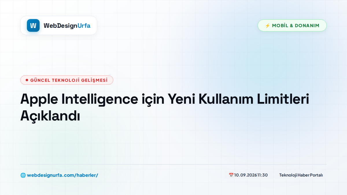 Apple Intelligence için Yeni Kullanım Limitleri Açıklandı