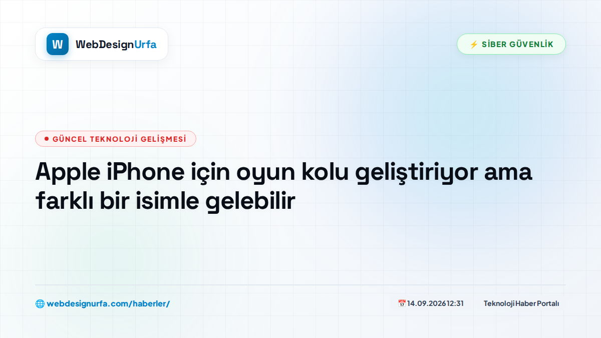 Apple iPhone için oyun kolu geliştiriyor ama farklı bir isimle gelebilir