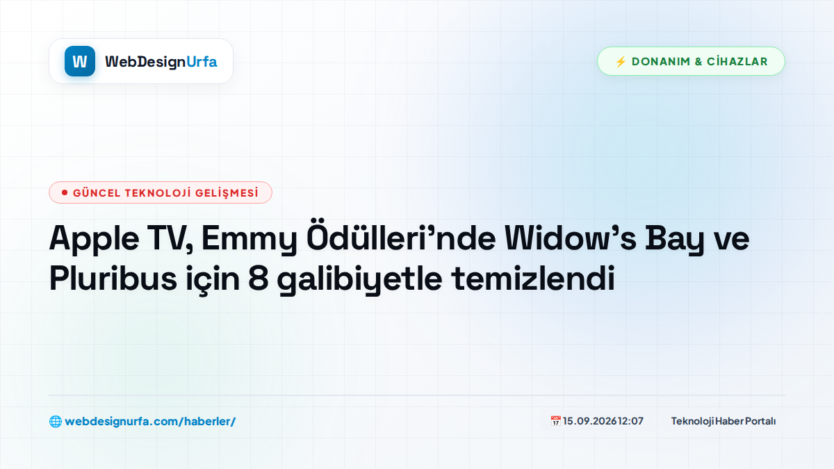 Apple TV, Emmy Ödülleri'nde Widow's Bay ve Pluribus için 8 galibiyetle temizlendi