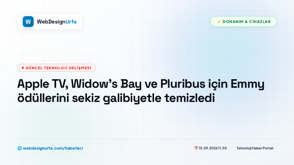 Apple TV, Widow's Bay ve Pluribus için Emmy ödüllerini sekiz galibiyetle temizledi