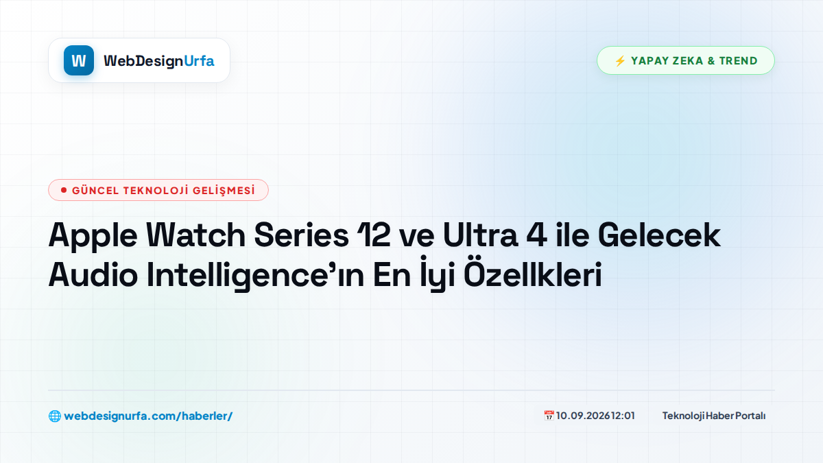 Apple Watch Series 12 ve Ultra 4 ile Gelecek Audio Intelligence'ın En İyi Özellkleri