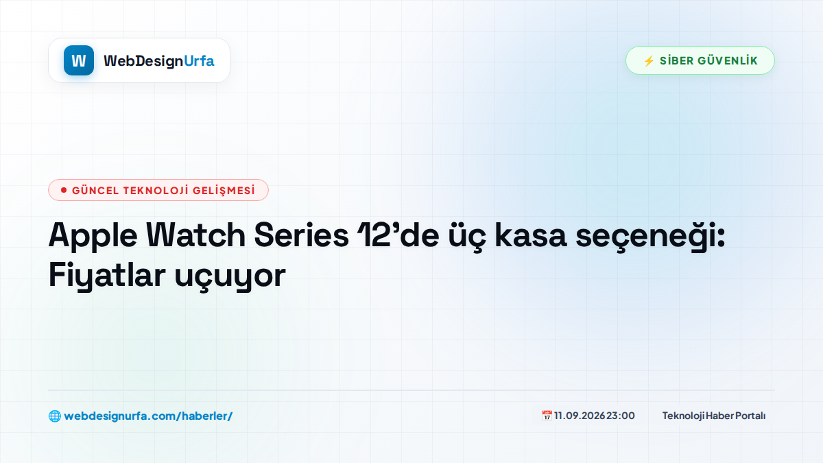 Apple Watch Series 12'de üç kasa seçeneği: Fiyatlar uçuyor