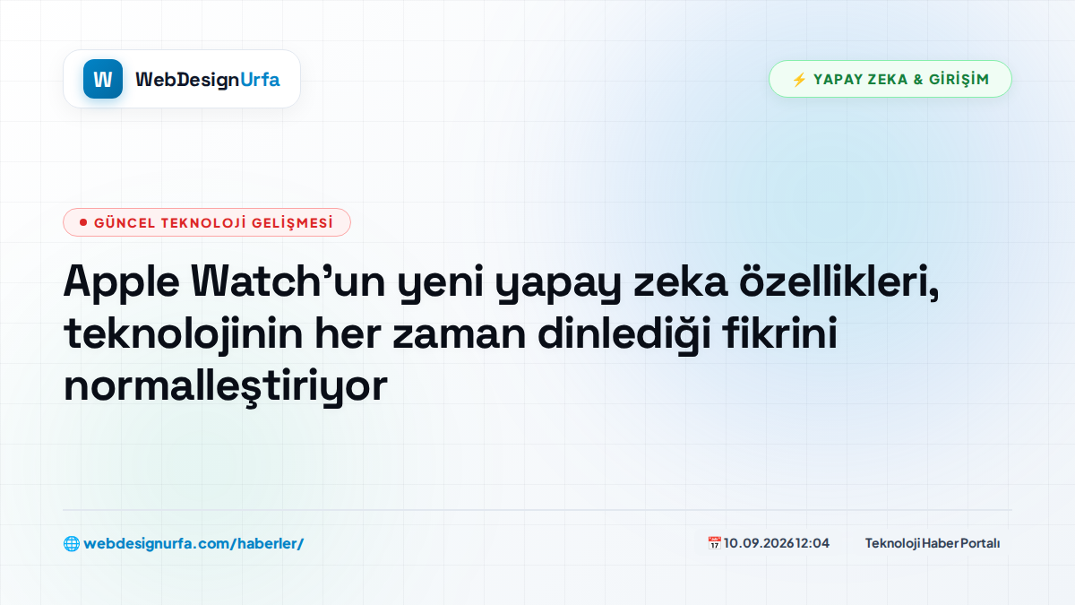 Apple Watch'un yeni yapay zeka özellikleri, teknolojinin her zaman dinlediği fikrini normalleştiriyor