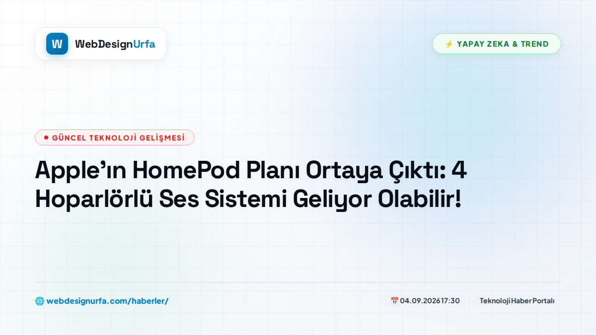 Apple’ın HomePod Planı Ortaya Çıktı: 4 Hoparlörlü Ses Sistemi Geliyor Olabilir!