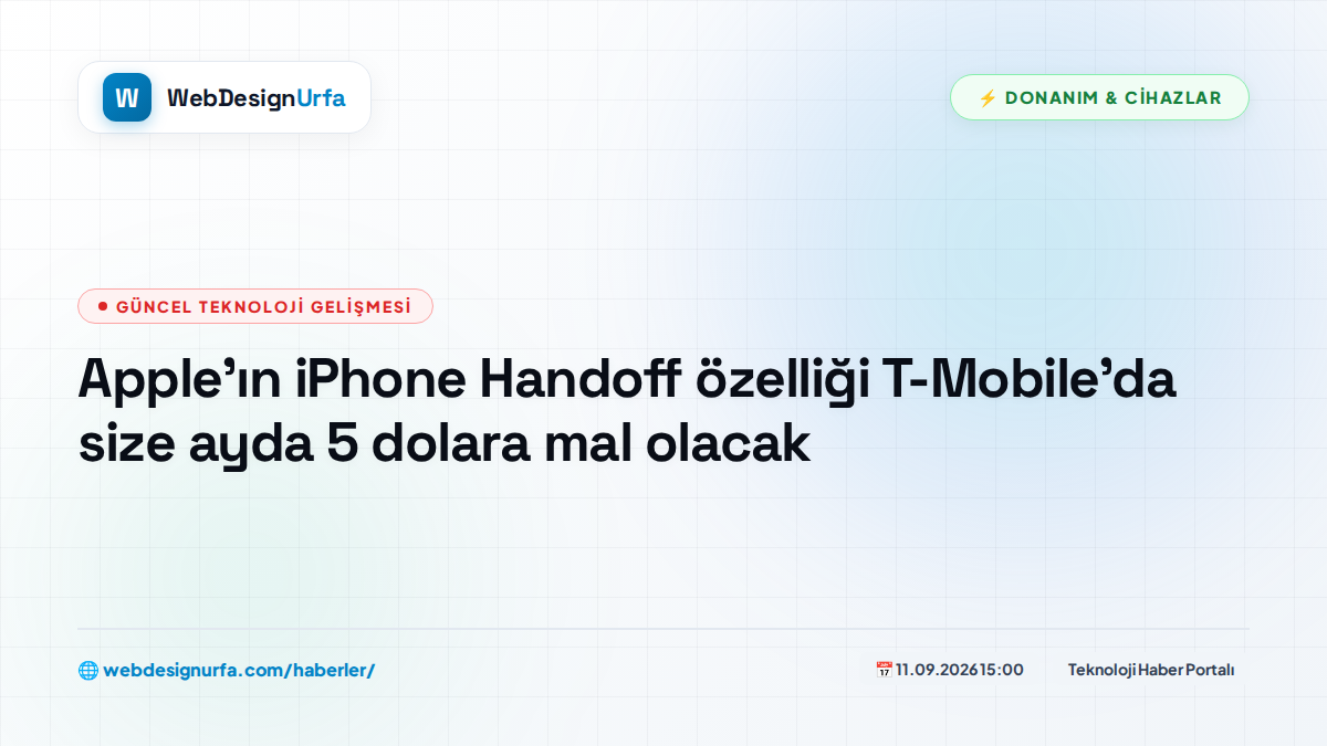 Apple'ın iPhone Handoff özelliği T-Mobile'da size ayda 5 dolara mal olacak