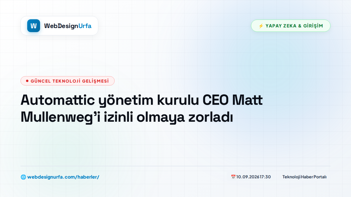 Automattic yönetim kurulu CEO Matt Mullenweg'i izinli olmaya zorladı