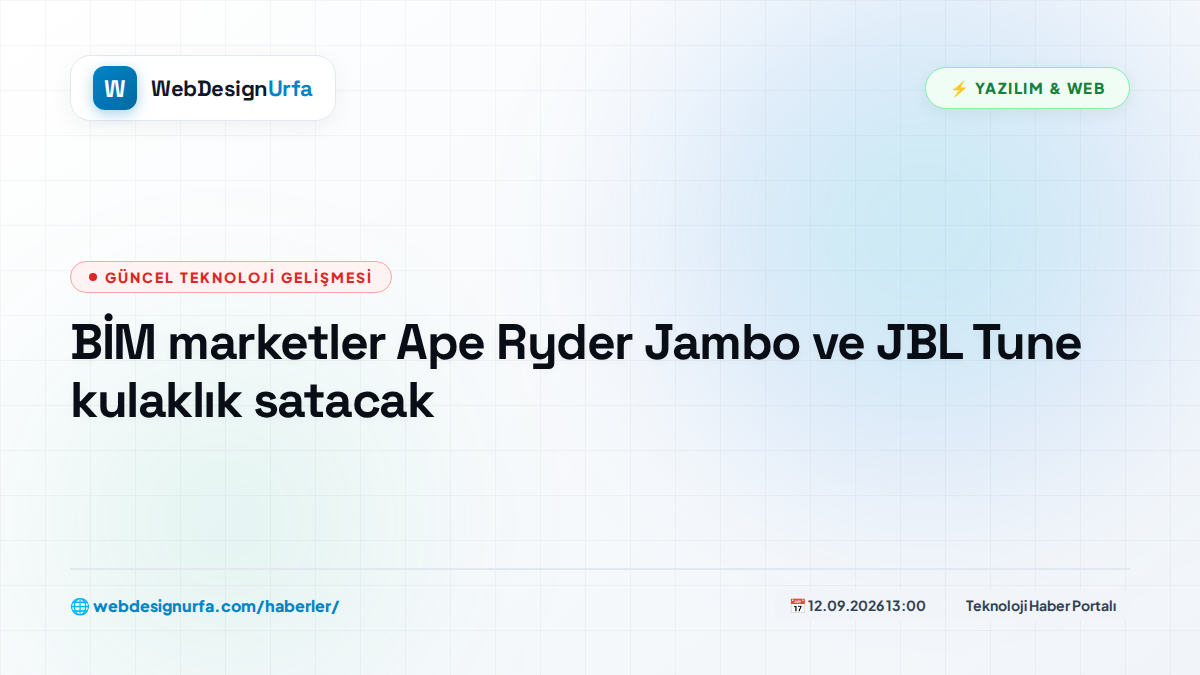 BİM marketler Ape Ryder Jambo ve JBL Tune kulaklık satacak