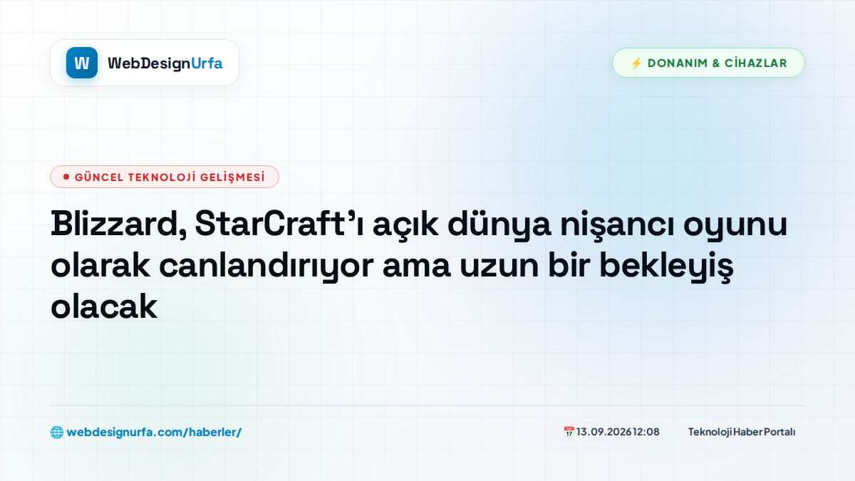 Blizzard, StarCraft'ı açık dünya nişancı oyunu olarak canlandırıyor ama uzun bir bekleyiş olacak