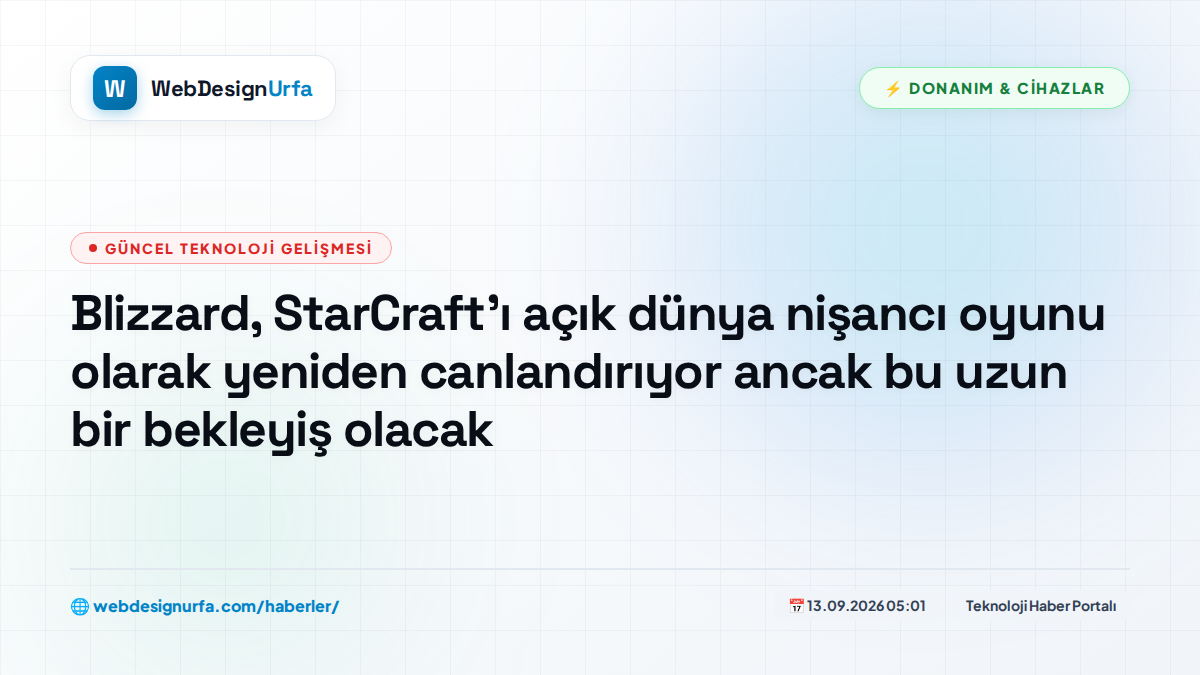 Blizzard, StarCraft'ı açık dünya nişancı oyunu olarak yeniden canlandırıyor ancak bu uzun bir bekleyiş olacak