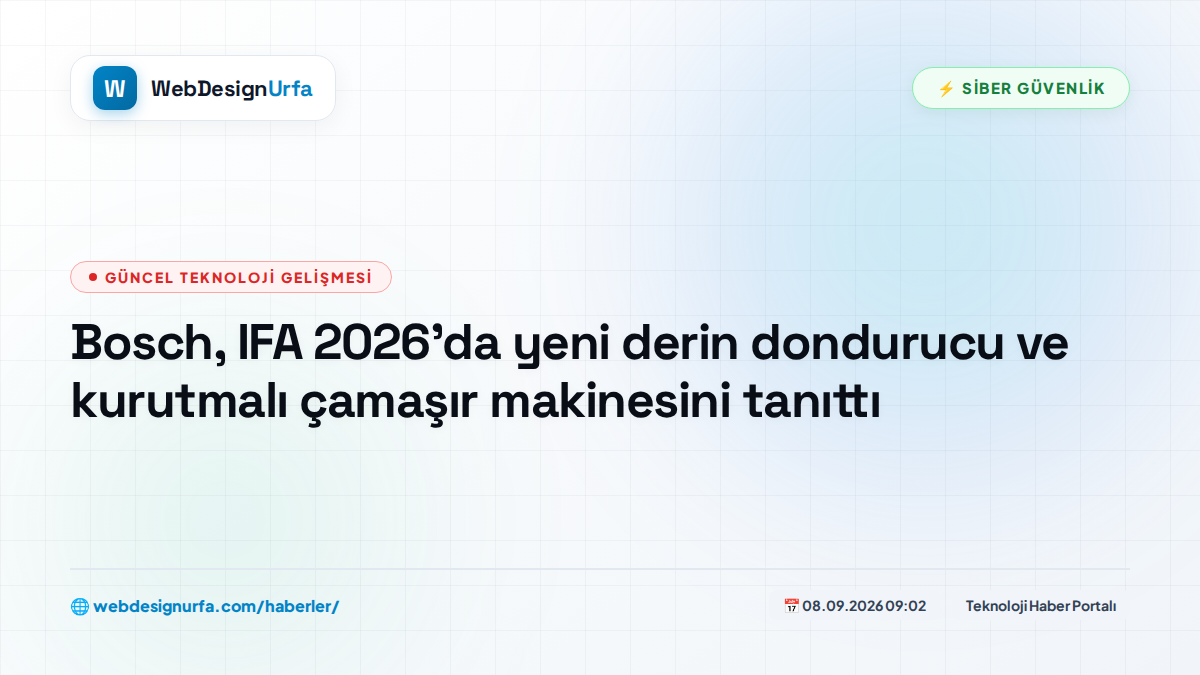 Bosch, IFA 2026’da yeni derin dondurucu ve kurutmalı çamaşır makinesini tanıttı