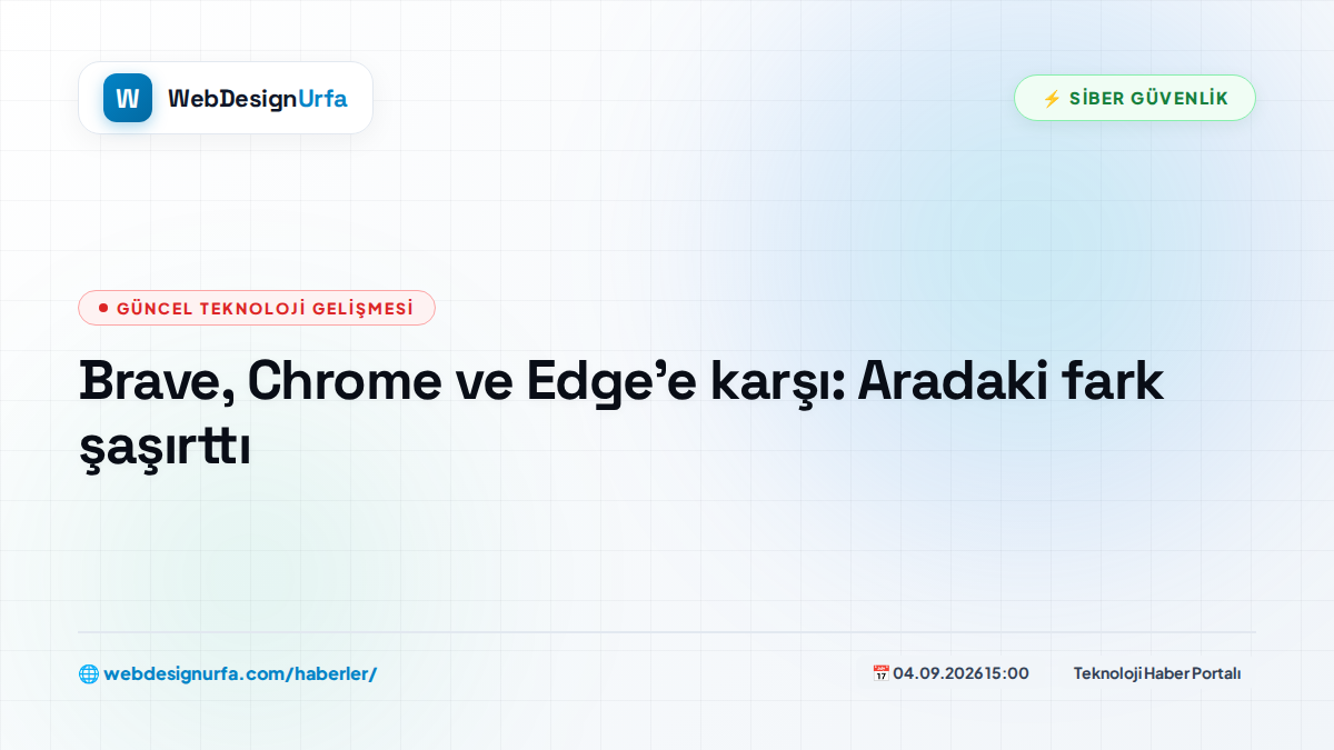 Brave, Chrome ve Edge'e karşı: Aradaki fark şaşırttı