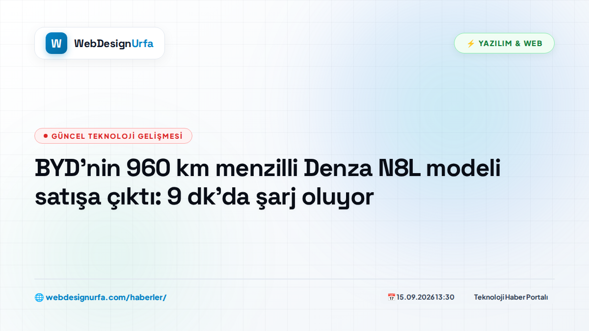 BYD'nin 960 km menzilli Denza N8L modeli satışa çıktı: 9 dk'da şarj oluyor