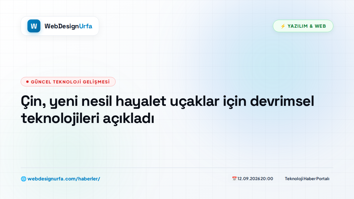 Çin, yeni nesil hayalet uçaklar için devrimsel teknolojileri açıkladı