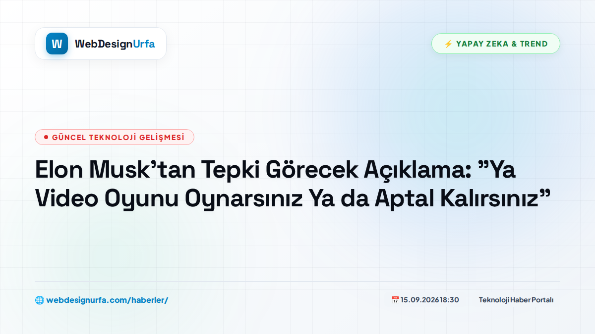 Elon Musk'tan Tepki Görecek Açıklama: 