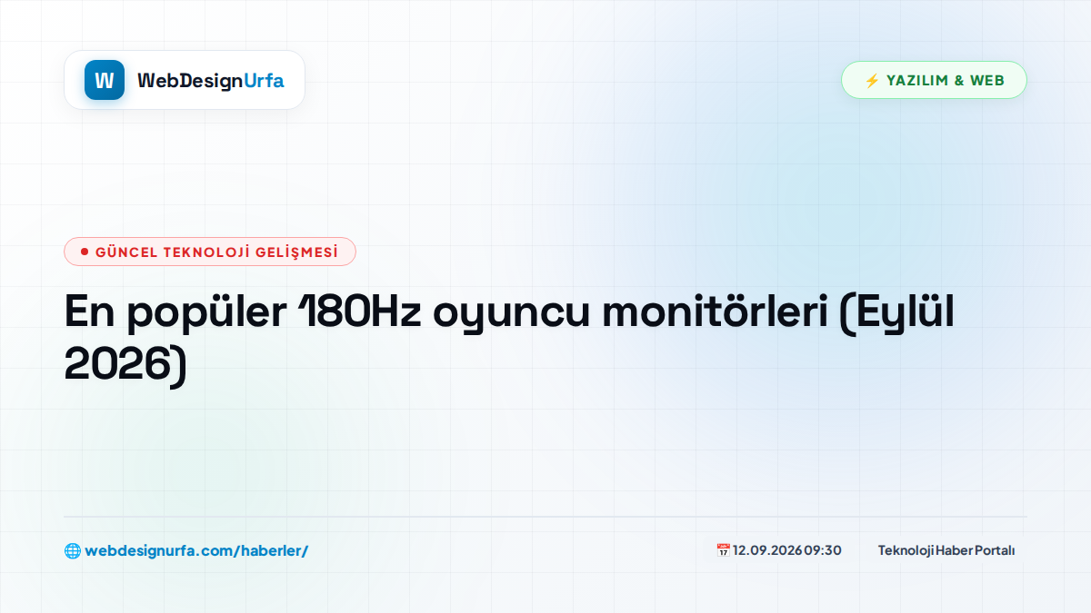 En popüler 180Hz oyuncu monitörleri (Eylül 2026)