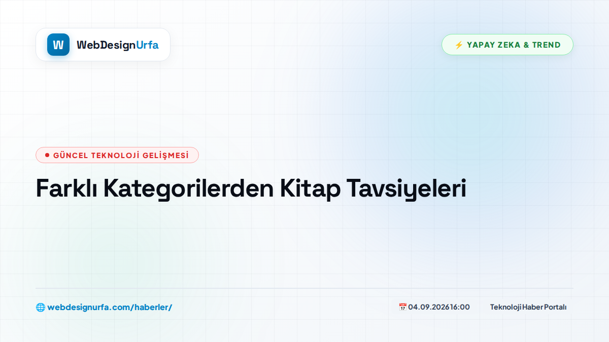 Farklı Kategorilerden Kitap Tavsiyeleri