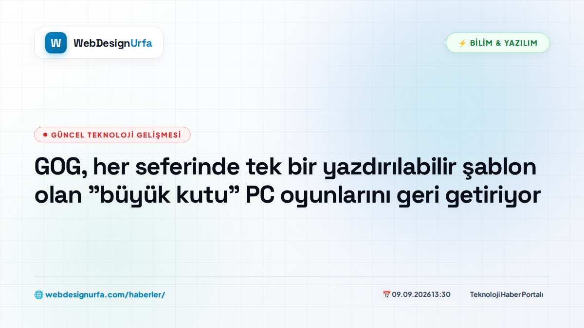 GOG, her seferinde tek bir yazdırılabilir şablon olan 