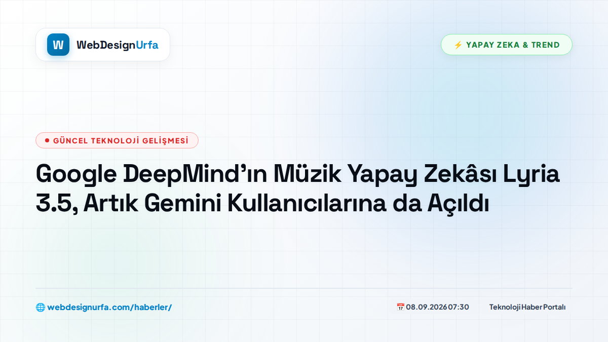 Google DeepMind’ın Müzik Yapay Zekâsı Lyria 3.5, Artık Gemini Kullanıcılarına da Açıldı