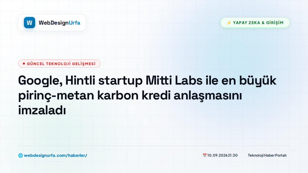 Google, Hintli startup Mitti Labs ile en büyük pirinç-metan karbon kredi anlaşmasını imzaladı