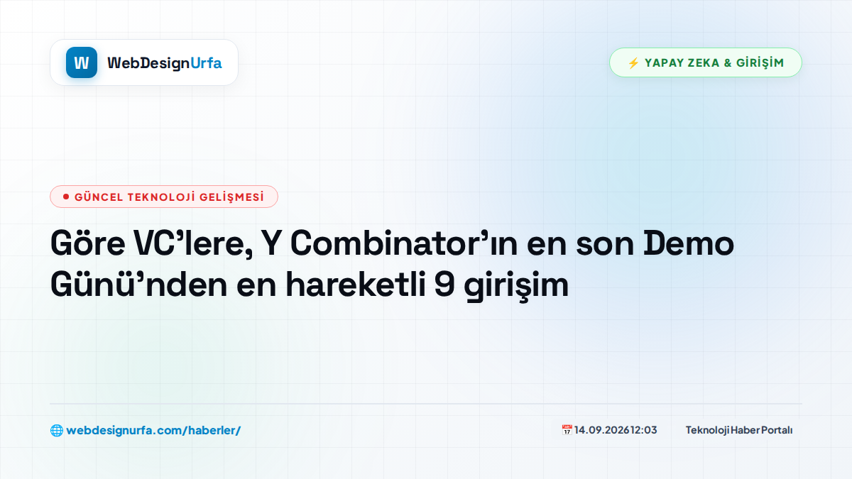 Göre VC'lere, Y Combinator'ın en son Demo Günü'nden en hareketli 9 girişim