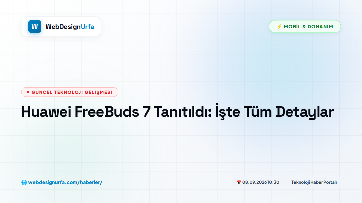 Huawei FreeBuds 7 Tanıtıldı: İşte Tüm Detaylar
