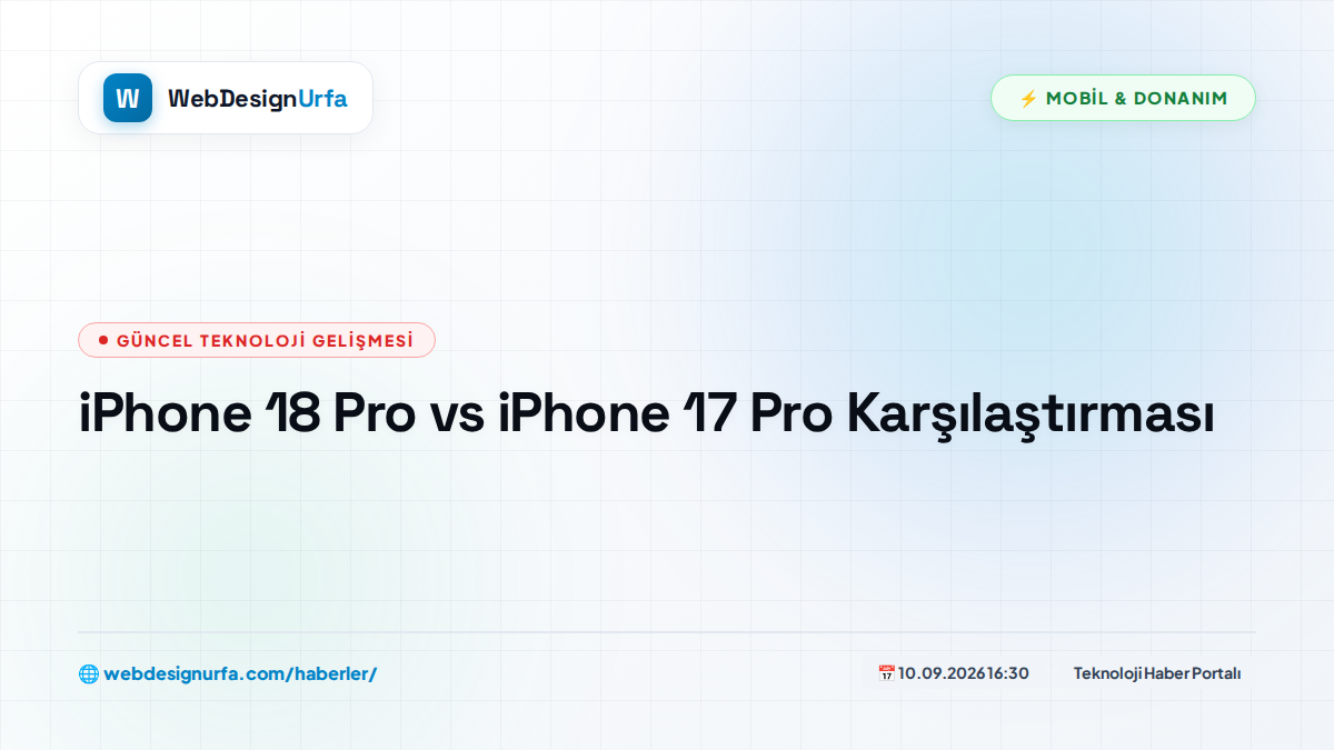 iPhone 18 Pro vs iPhone 17 Pro Karşılaştırması