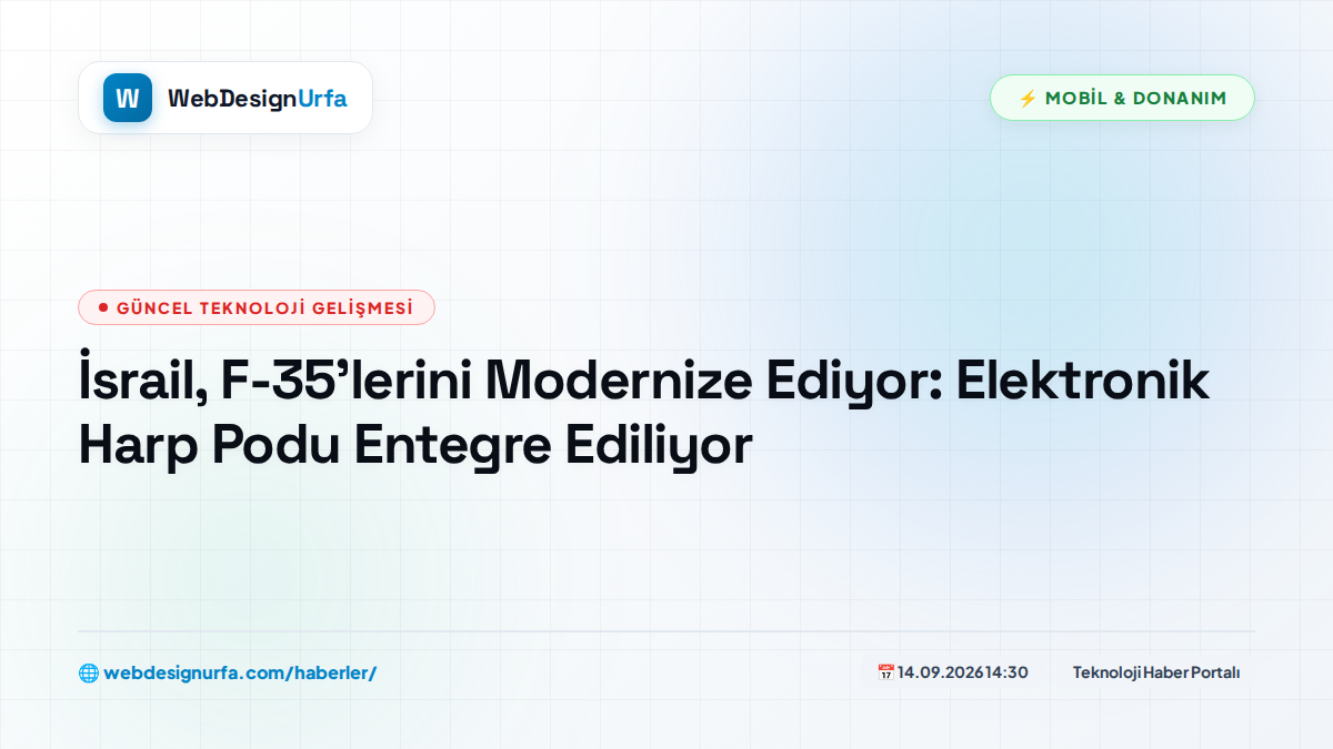 İsrail, F-35’lerini Modernize Ediyor: Elektronik Harp Podu Entegre Ediliyor