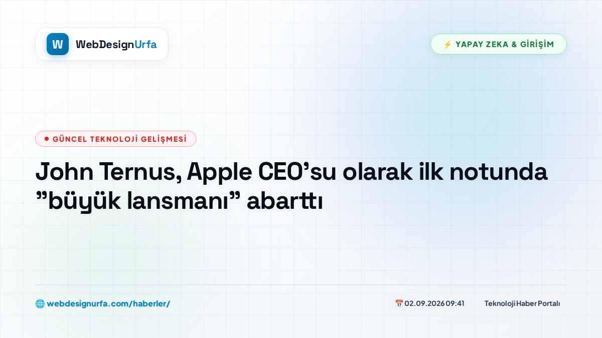 John Ternus, Apple CEO'su olarak ilk notunda 