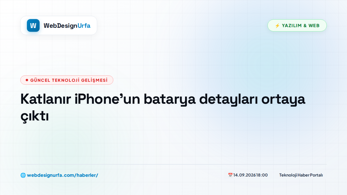 Katlanır iPhone'un batarya detayları ortaya çıktı