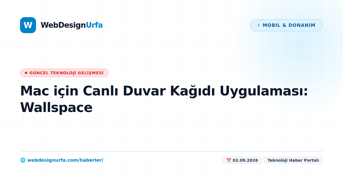 Mac için Canlı Duvar Kağıdı Uygulaması: Wallspace
