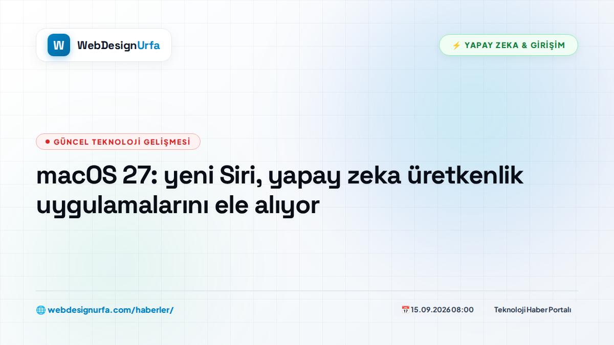 macOS 27: yeni Siri, yapay zeka üretkenlik uygulamalarını ele alıyor