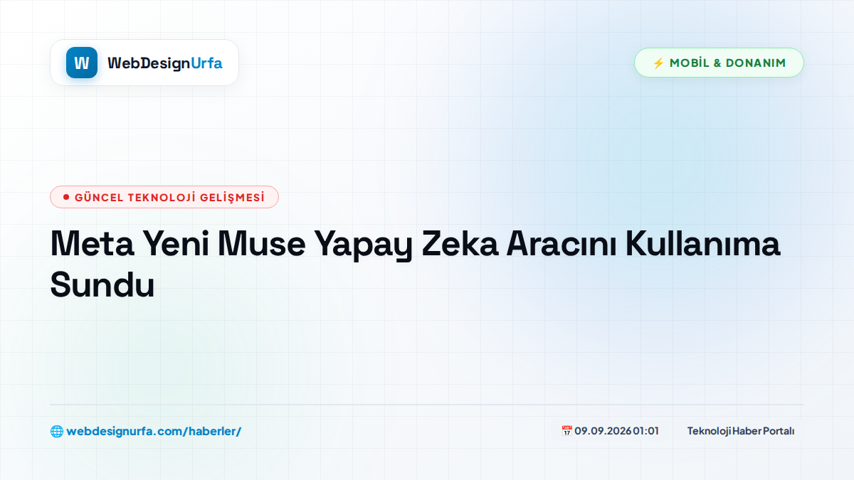 Meta Yeni Muse Yapay Zeka Aracını Kullanıma Sundu