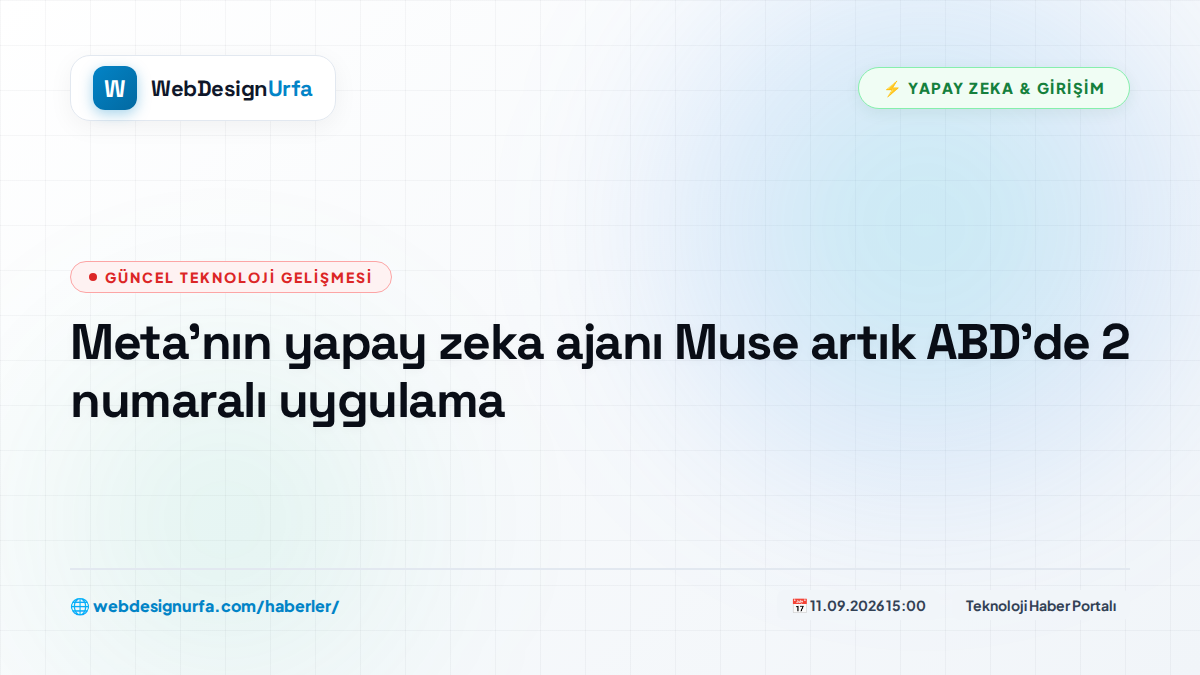 Meta'nın yapay zeka ajanı Muse artık ABD'de 2 numaralı uygulama