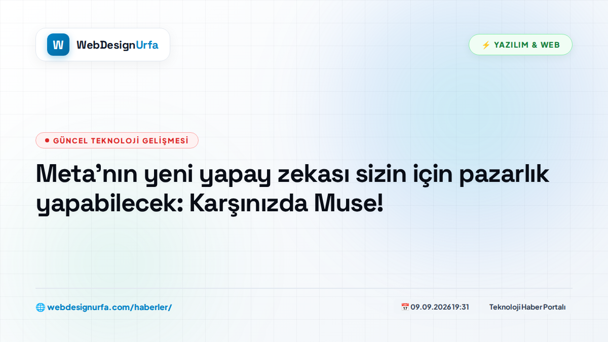 Meta’nın yeni yapay zekası sizin için pazarlık yapabilecek: Karşınızda Muse!