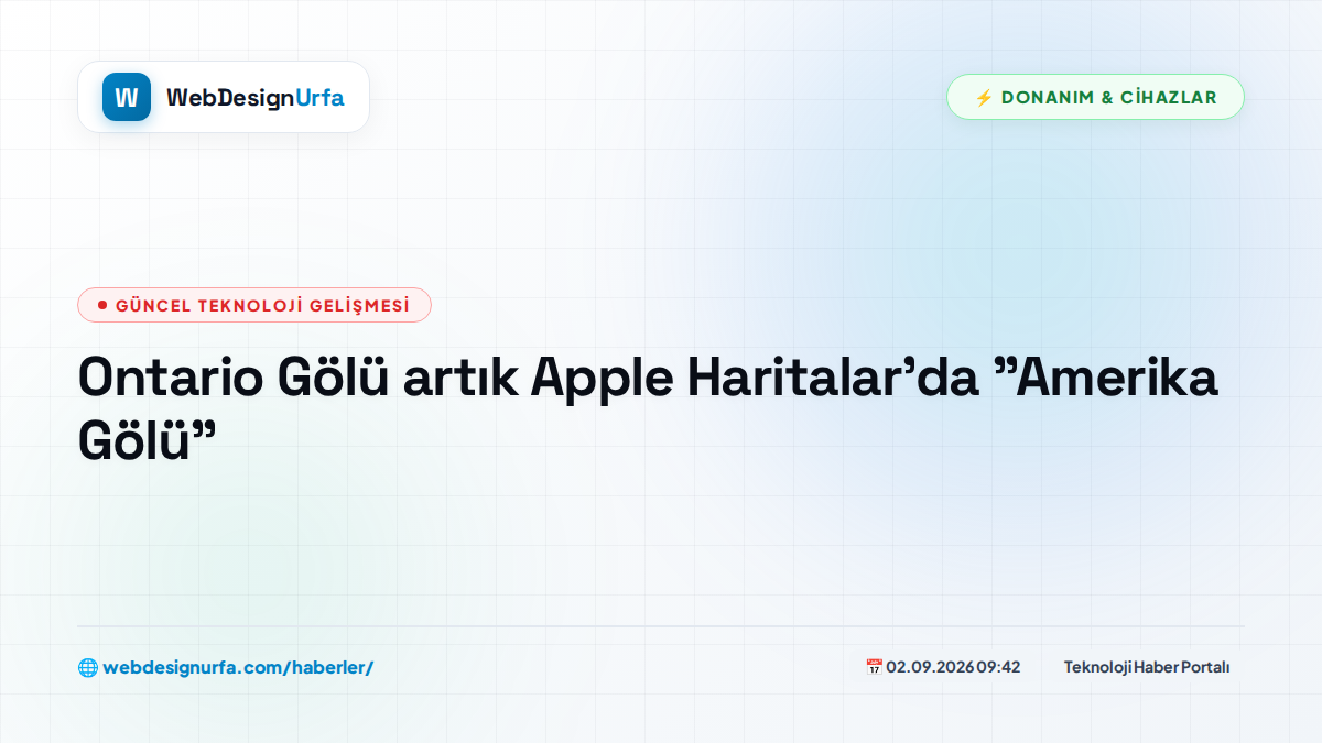 Ontario Gölü artık Apple Haritalar'da 