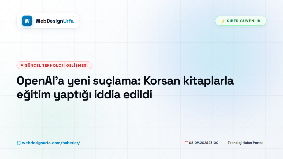 OpenAI'a yeni suçlama: Korsan kitaplarla eğitim yaptığı iddia edildi