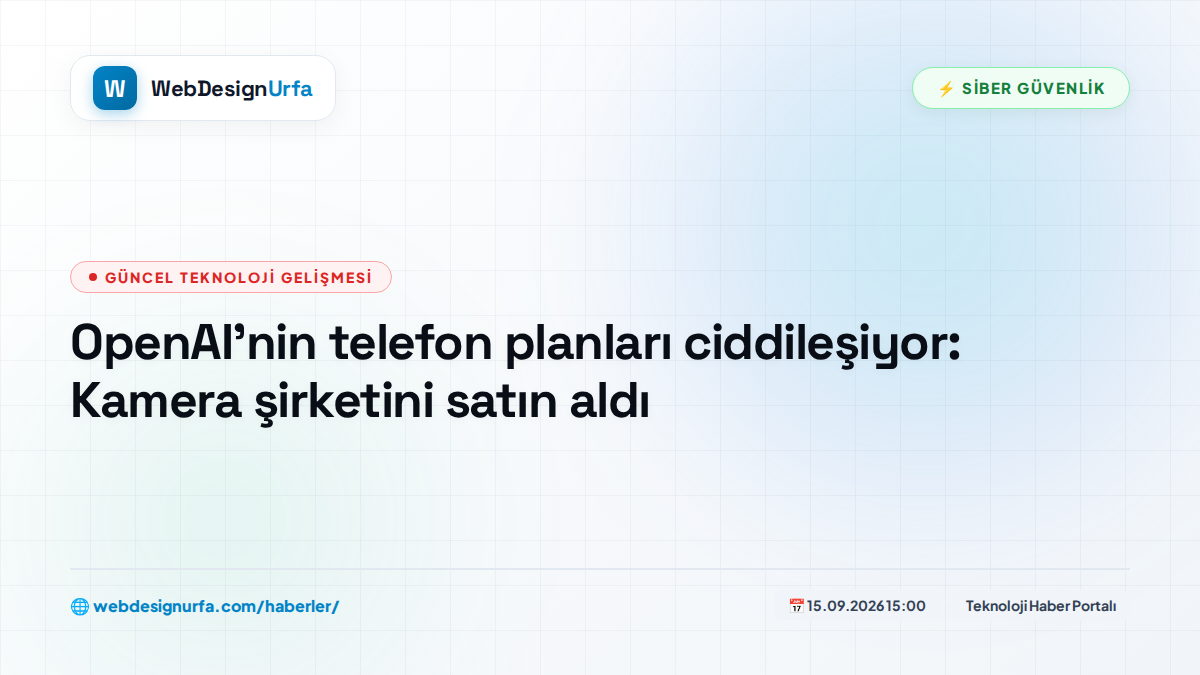 OpenAI'nin telefon planları ciddileşiyor: Kamera şirketini satın aldı