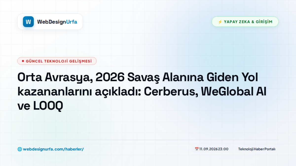 Orta Avrasya, 2026 Savaş Alanına Giden Yol kazananlarını açıkladı: Cerberus, WeGlobal AI ve LOOQ
