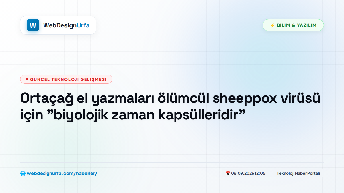 Ortaçağ el yazmaları ölümcül sheeppox virüsü için 