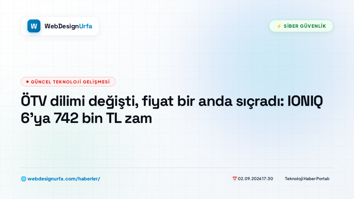 ÖTV dilimi değişti, fiyat bir anda sıçradı: IONIQ 6'ya 742 bin TL zam